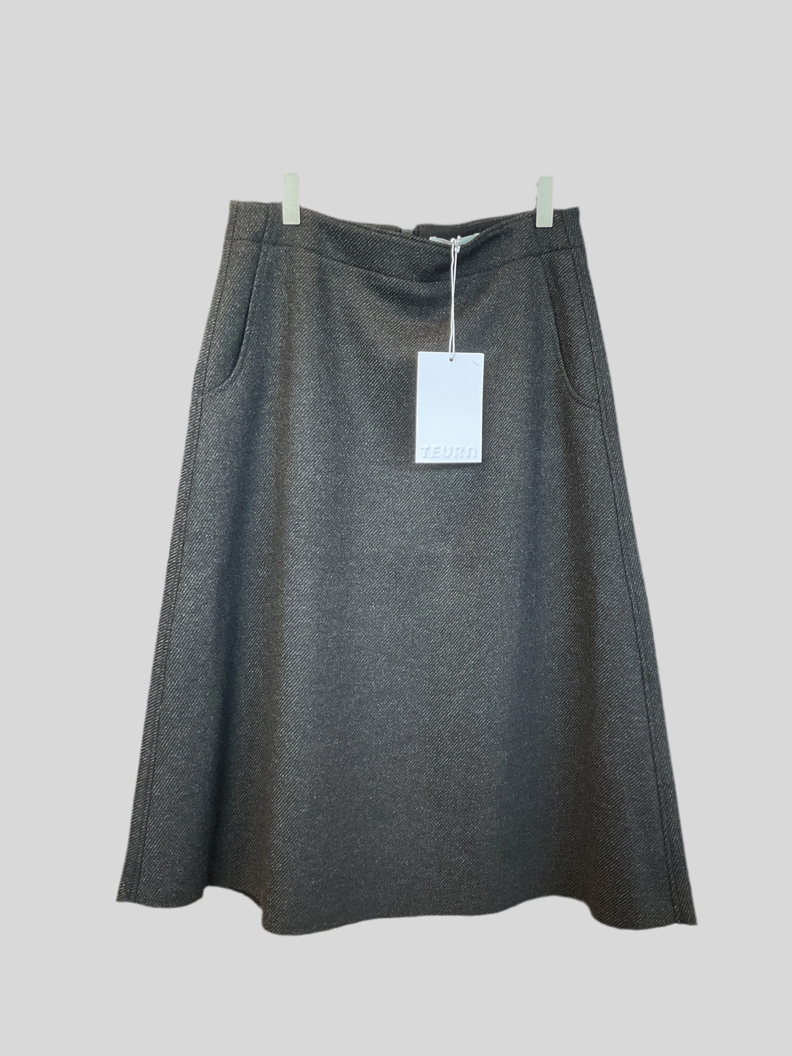 A-line wool skirt