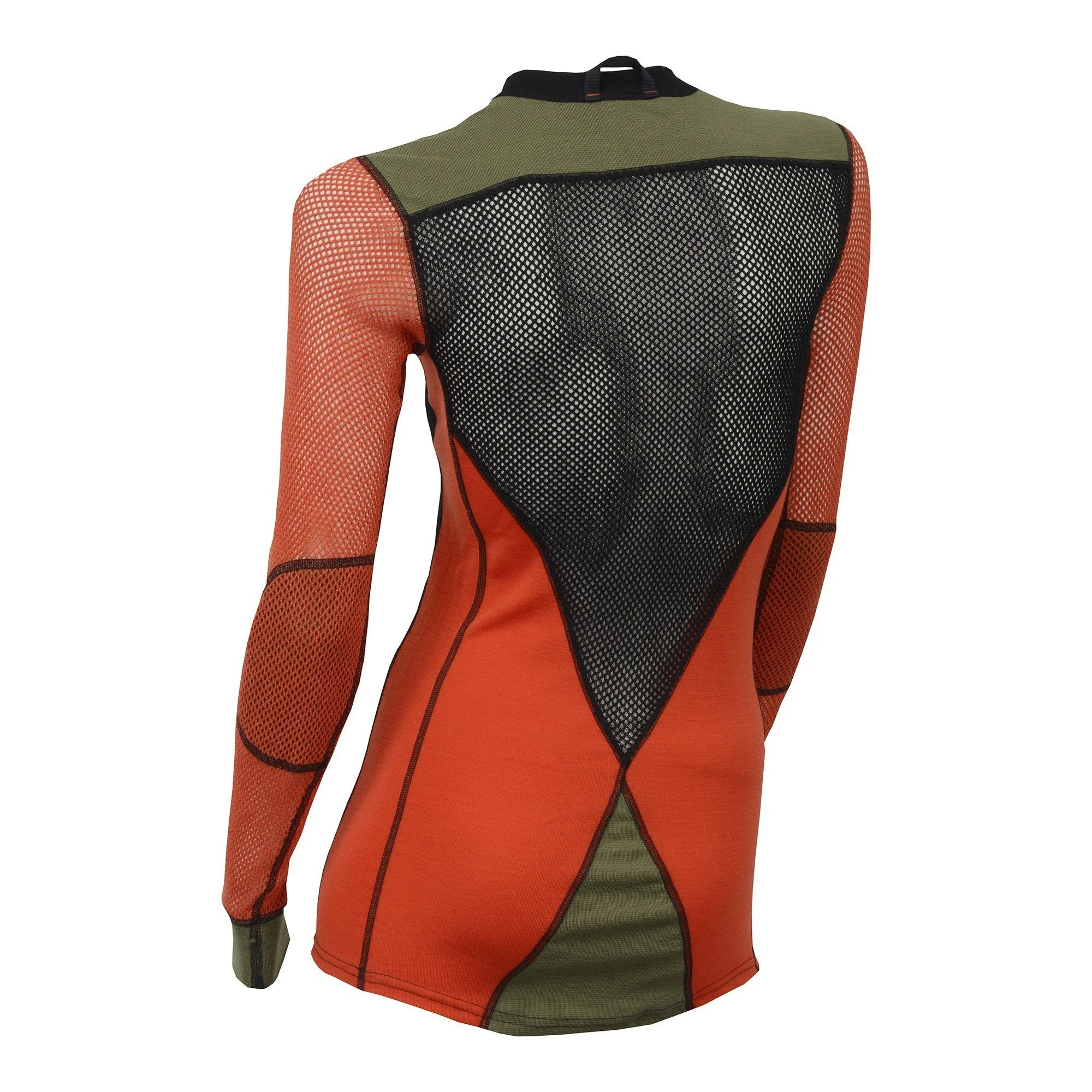 WoolNet Hybrid Crewneck - Jet Black/Poinciana/Capulet Olive - Dam - Image 3