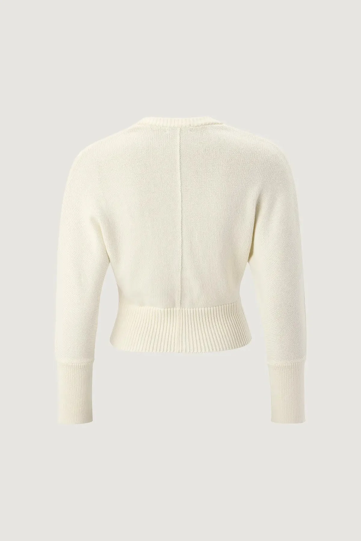 Cashmere Blend Cardigan Off White - Image 2