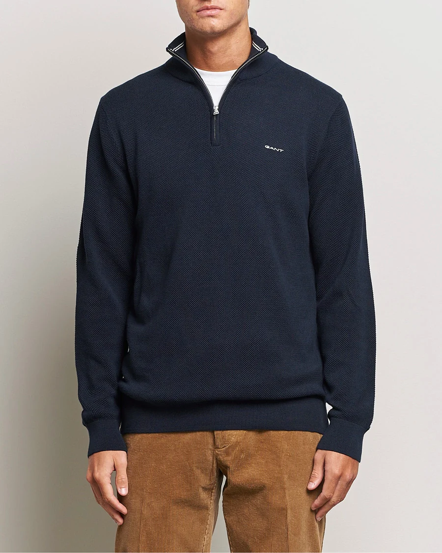 Cotton Pique Half Zip - Image 2