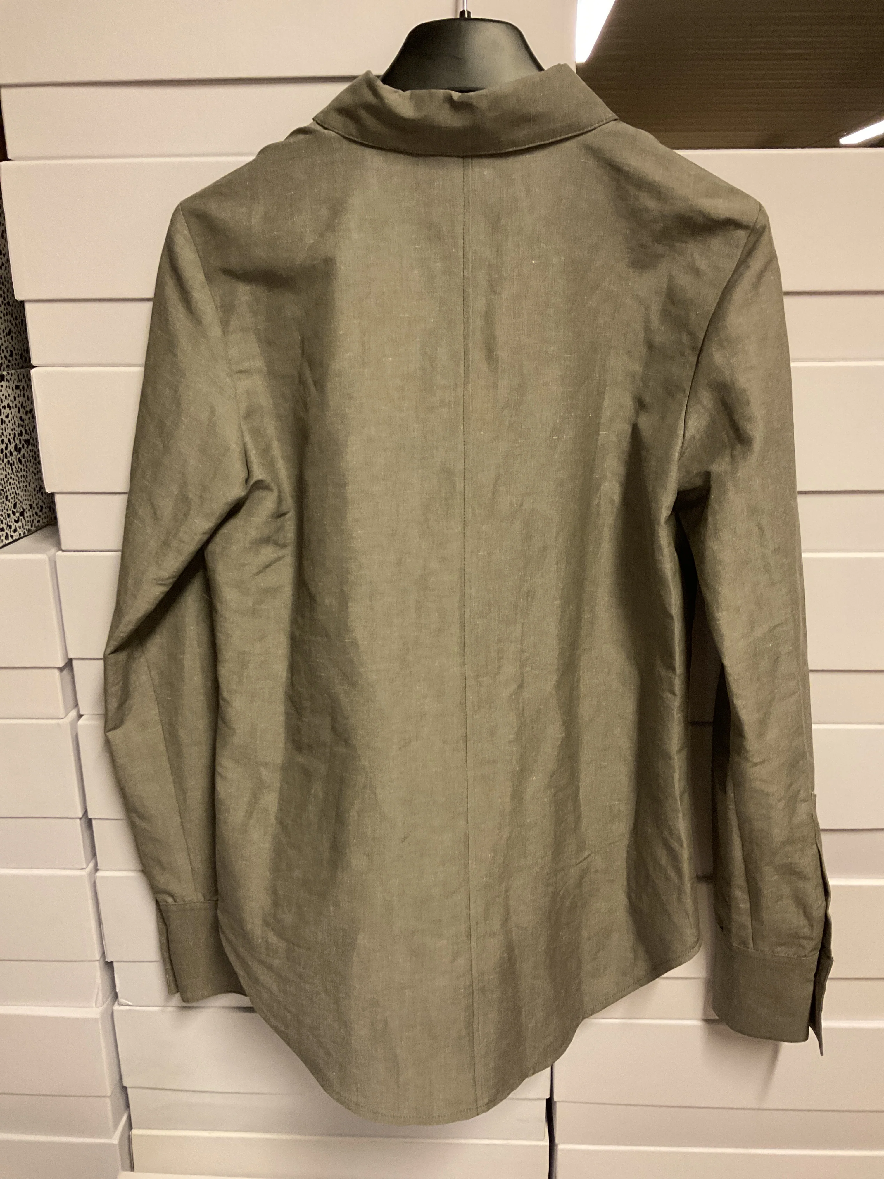 Lean linen cotton shirt light grey - Image 4
