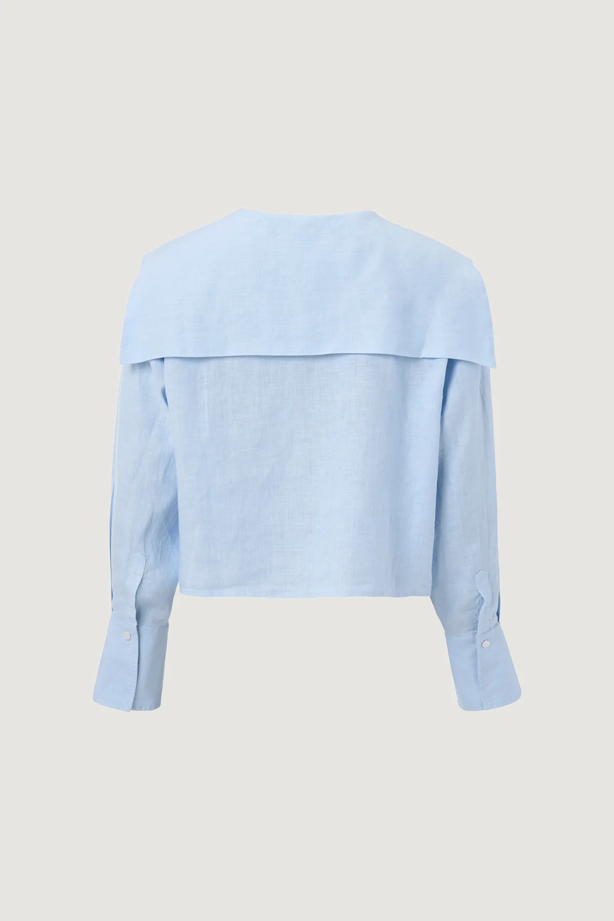 Linen Sailor Shirt Light Blue - Image 2