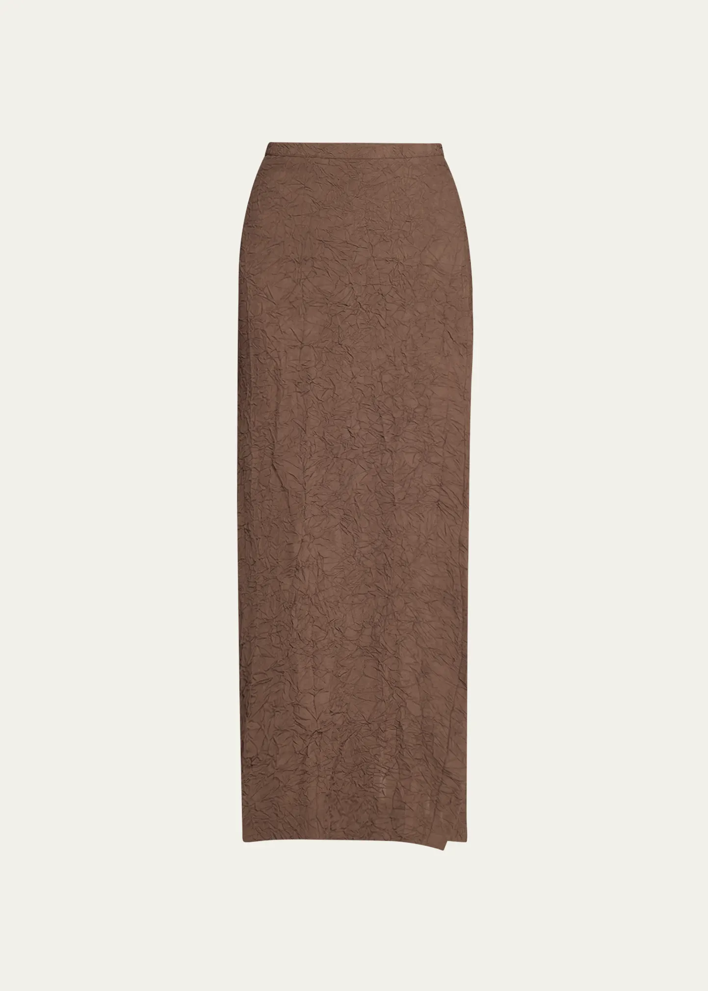 Mid-length crinkle skirt brown - Image 3