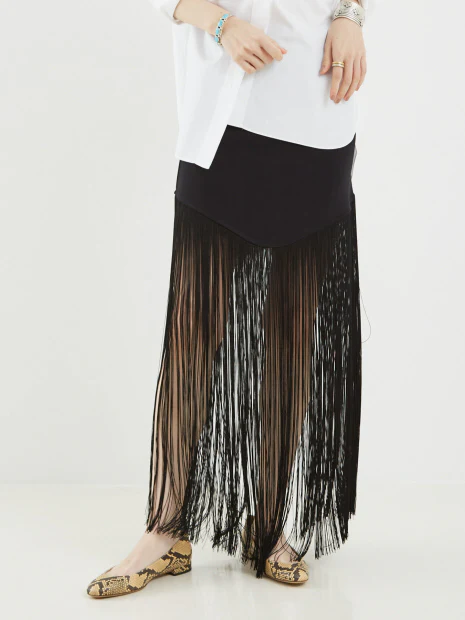 Mini fringes skirt