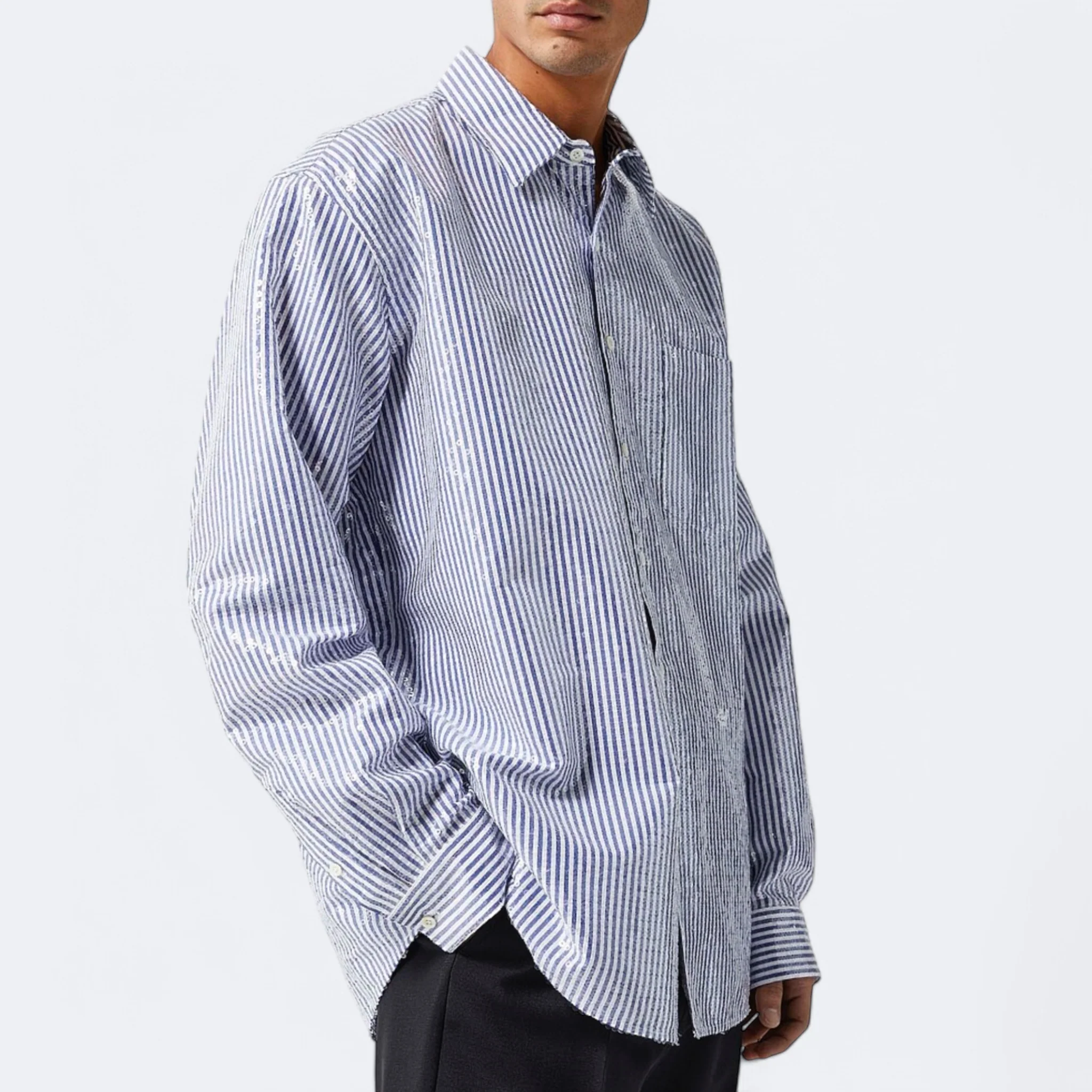 Eytys Otis Spark Blue Stripe Shirt