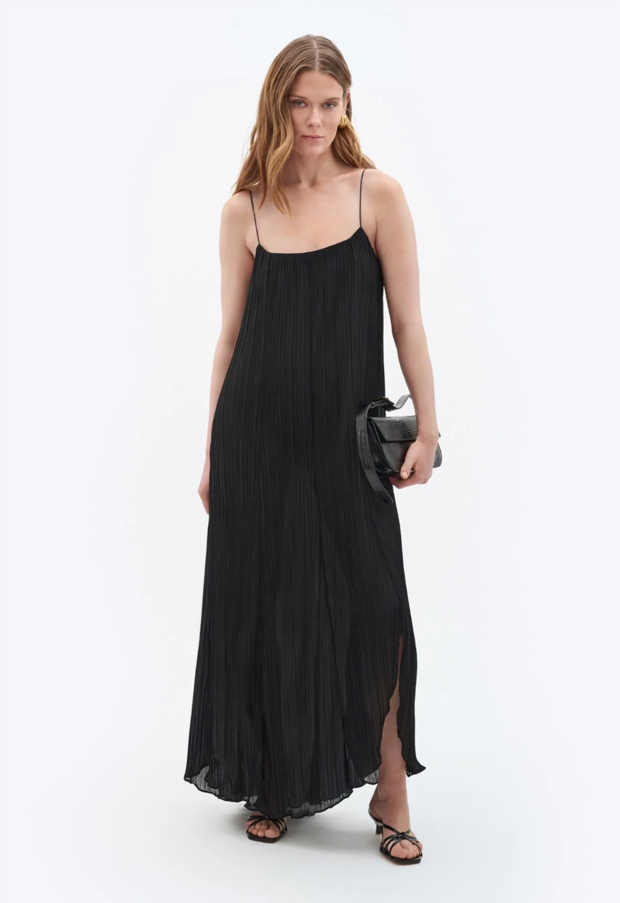 Pleated Maxi Dress