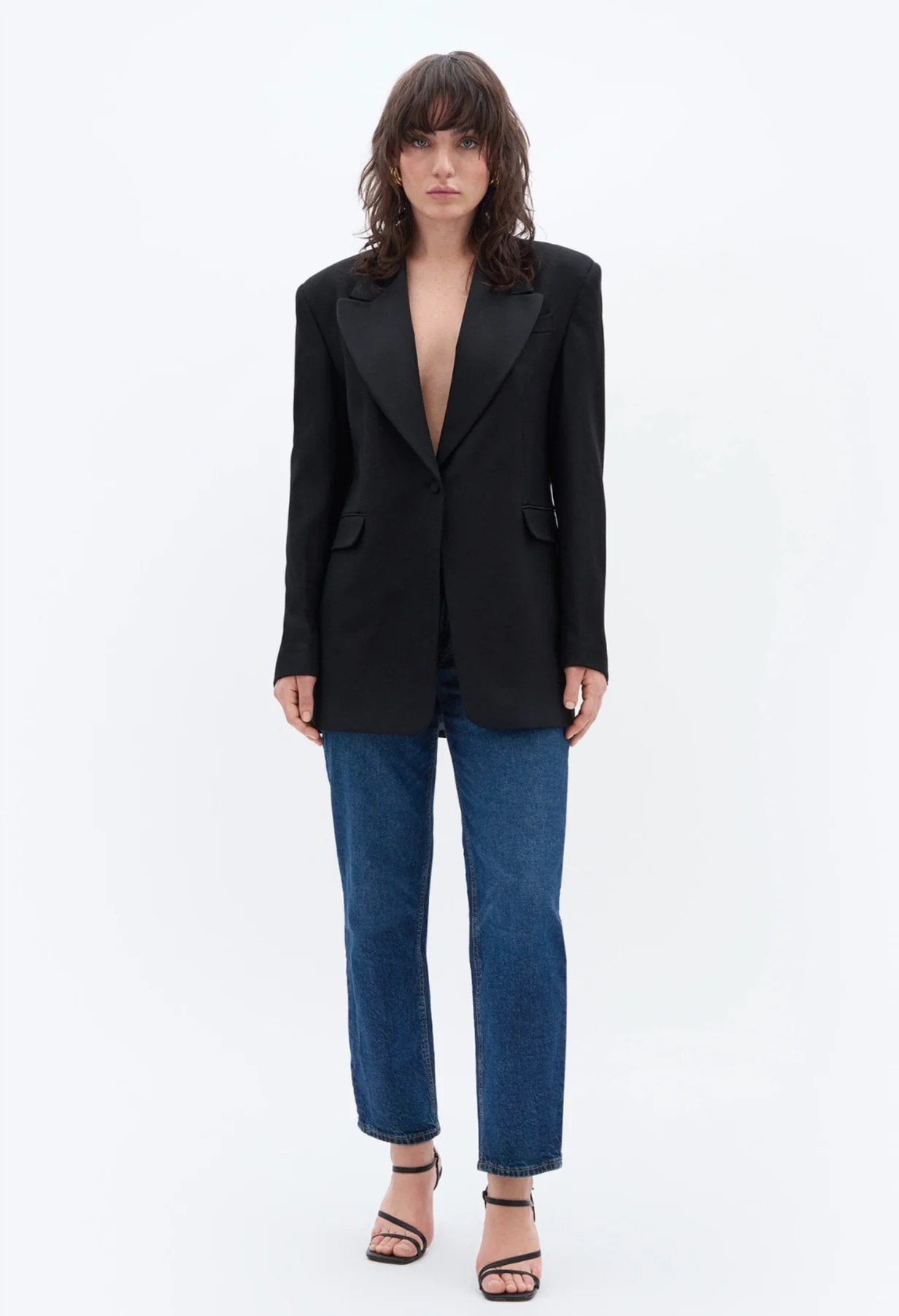 Satin Collar Blazer