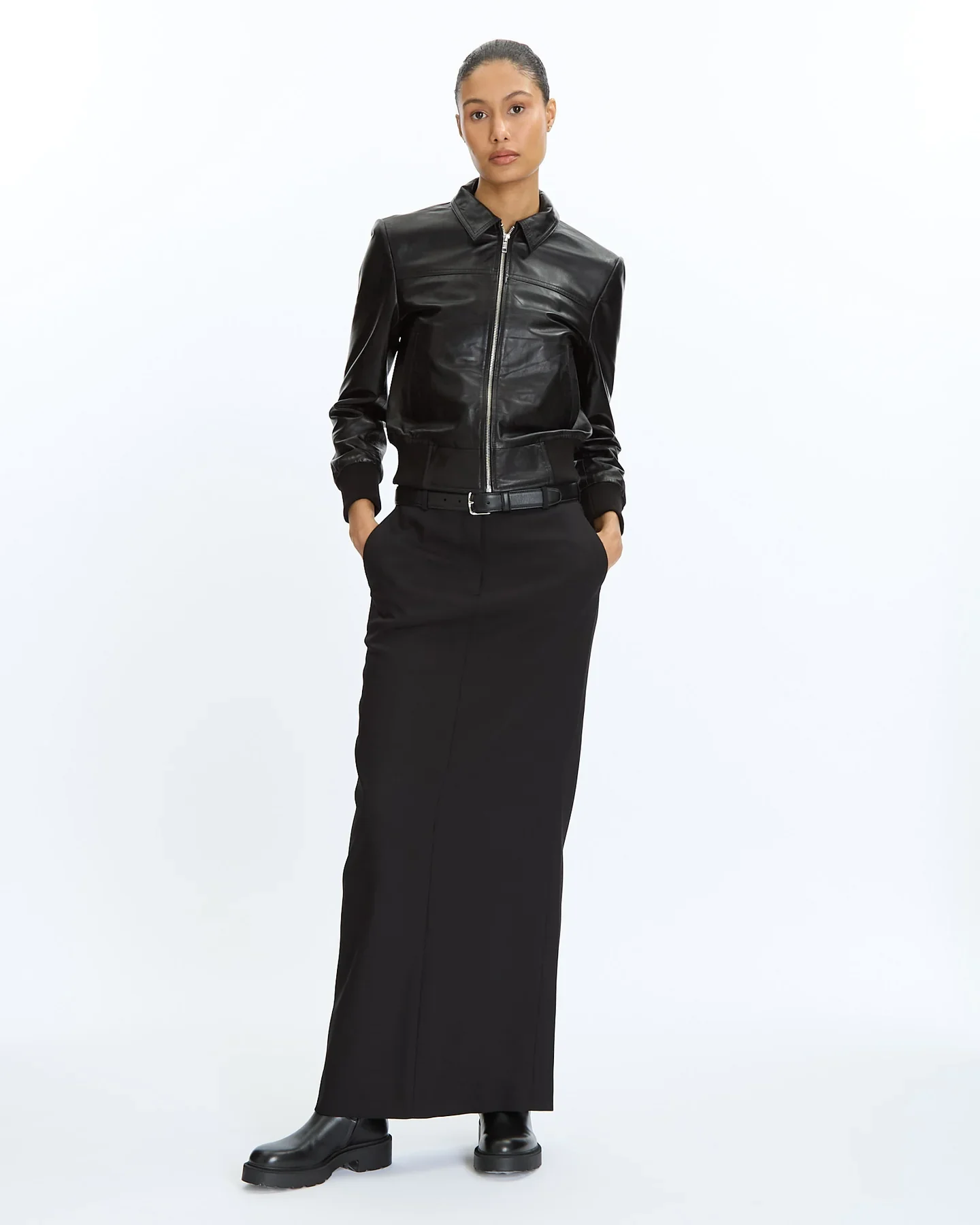 Tailored maxi skirt